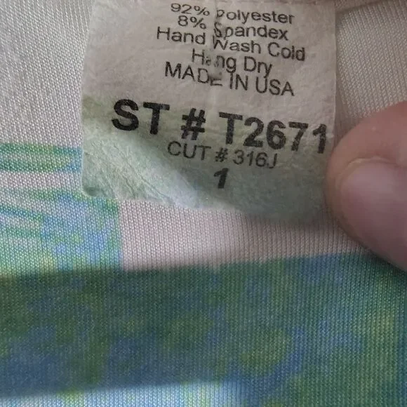 Reina floral Scene  blouse flowy Tier  Layers Long Size 1 Made in the USA - Picture 5 of 7